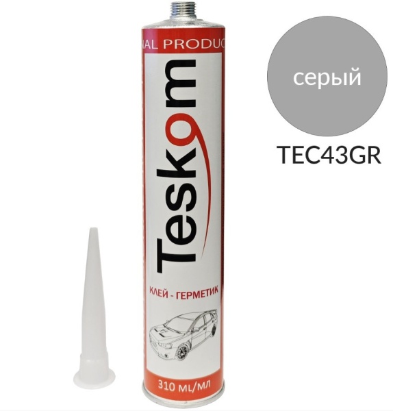 TESKOM / Полиуретановый шовный герметик 310 мл, серый (20)