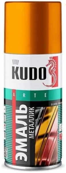 KUDO / KU-1028 Эмаль универсальная  золото 520 мл (уп.12)